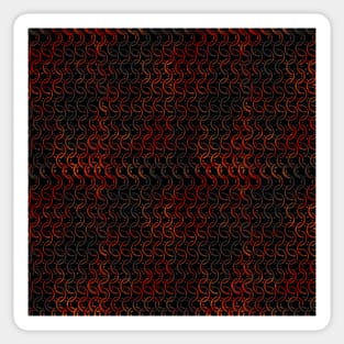 Red and Black Dark Knight Dragon Chainmail Print Sticker